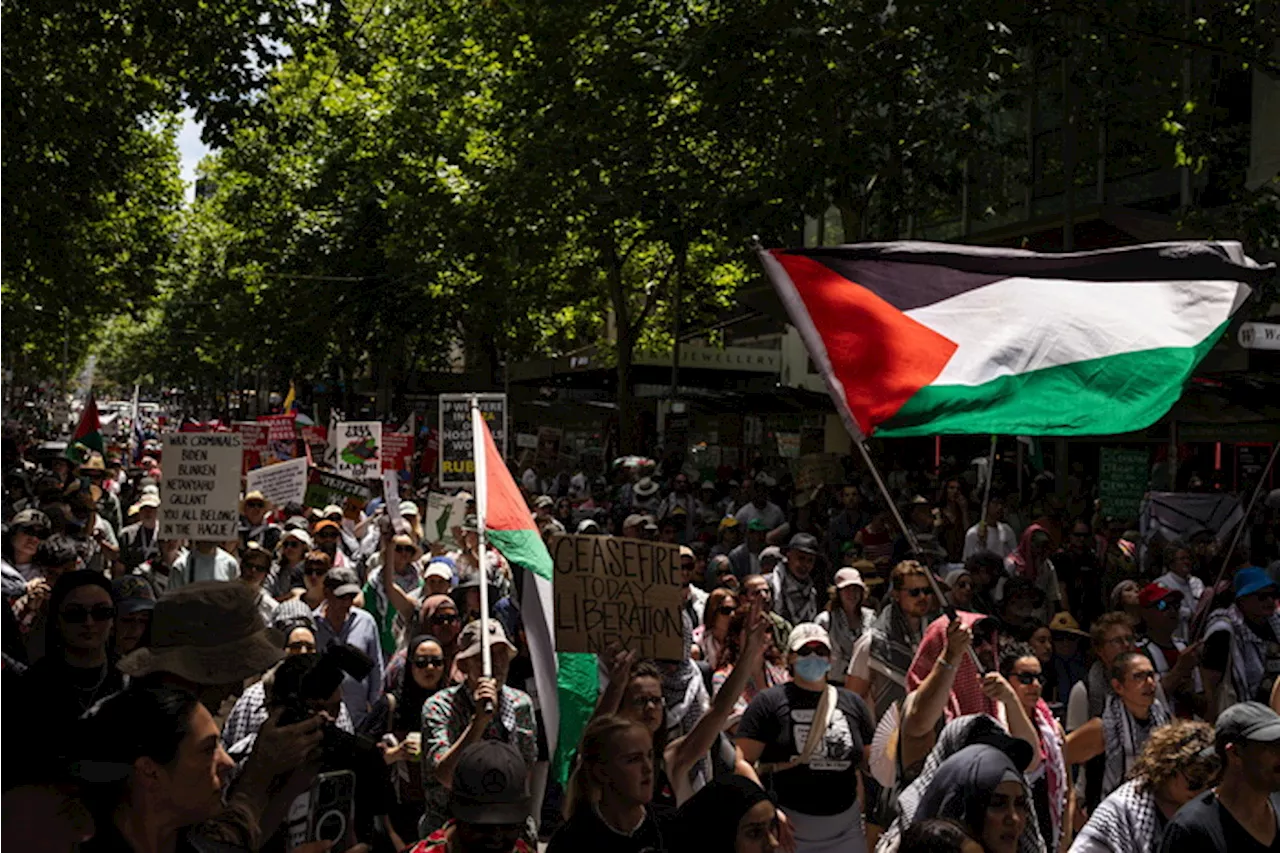 Manifestazione pro-palestinese a Melbourne