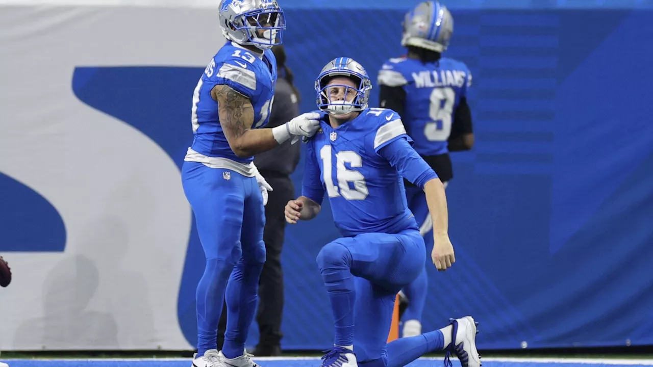 Lions CB Amik Robertson hurt and QB Jared Goff misses a series in playoff game vs. Commanders