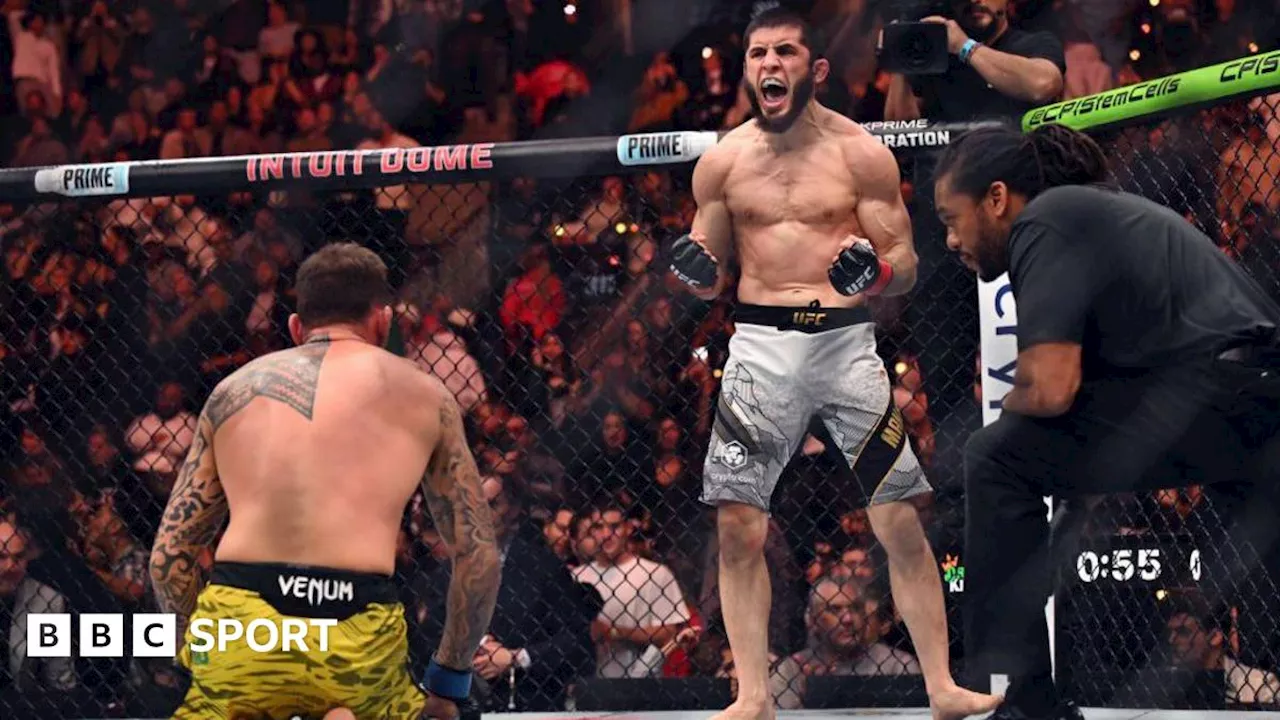 UFC 311: Islam Makhachev breaks Khabib Nurmagomedov's record with win over Renato Moicano