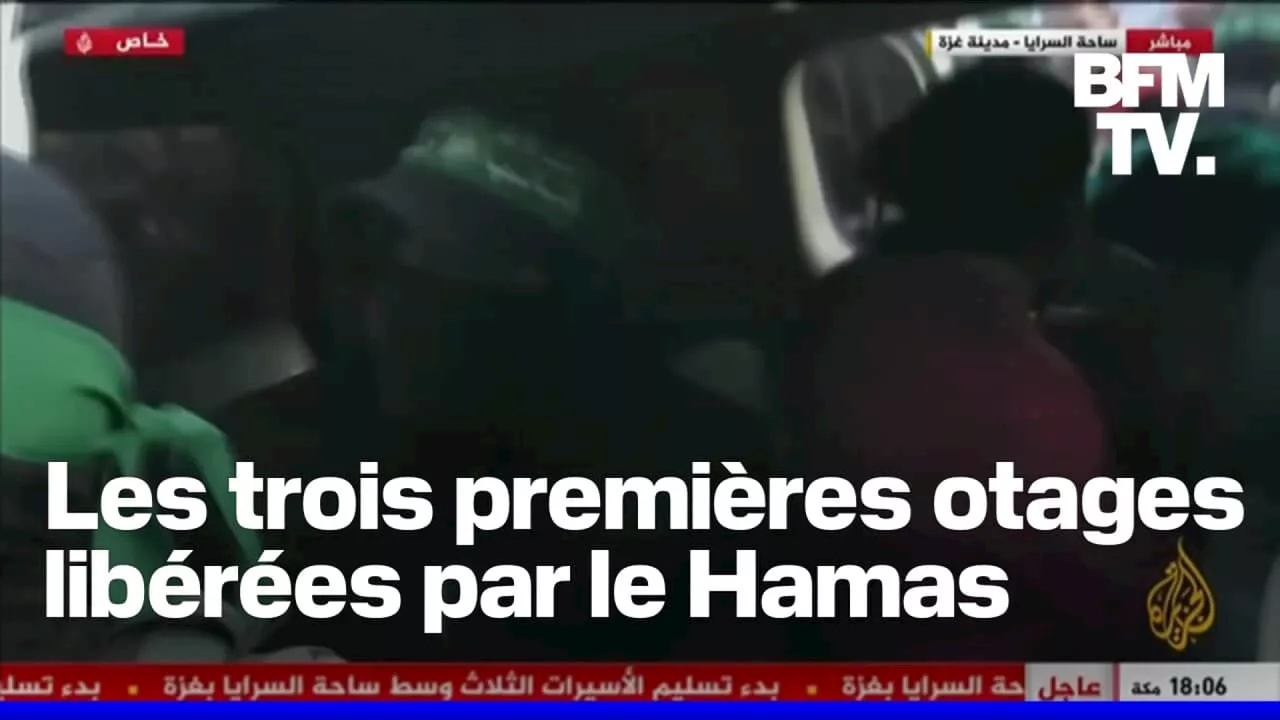 Les premières images de la libération des otages israéliennes par le Hamas