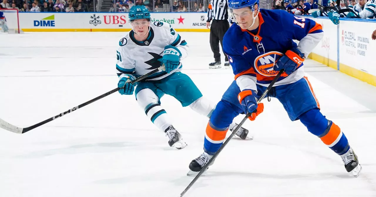 Barzal, Nelson each have goal and assist as Islanders beat Sharks