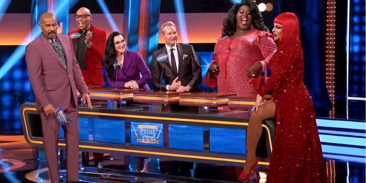 Even Steve Harvey Was Stunned by RuPaul's &quot;Psychic&quot; Moment on 'Family Feud'