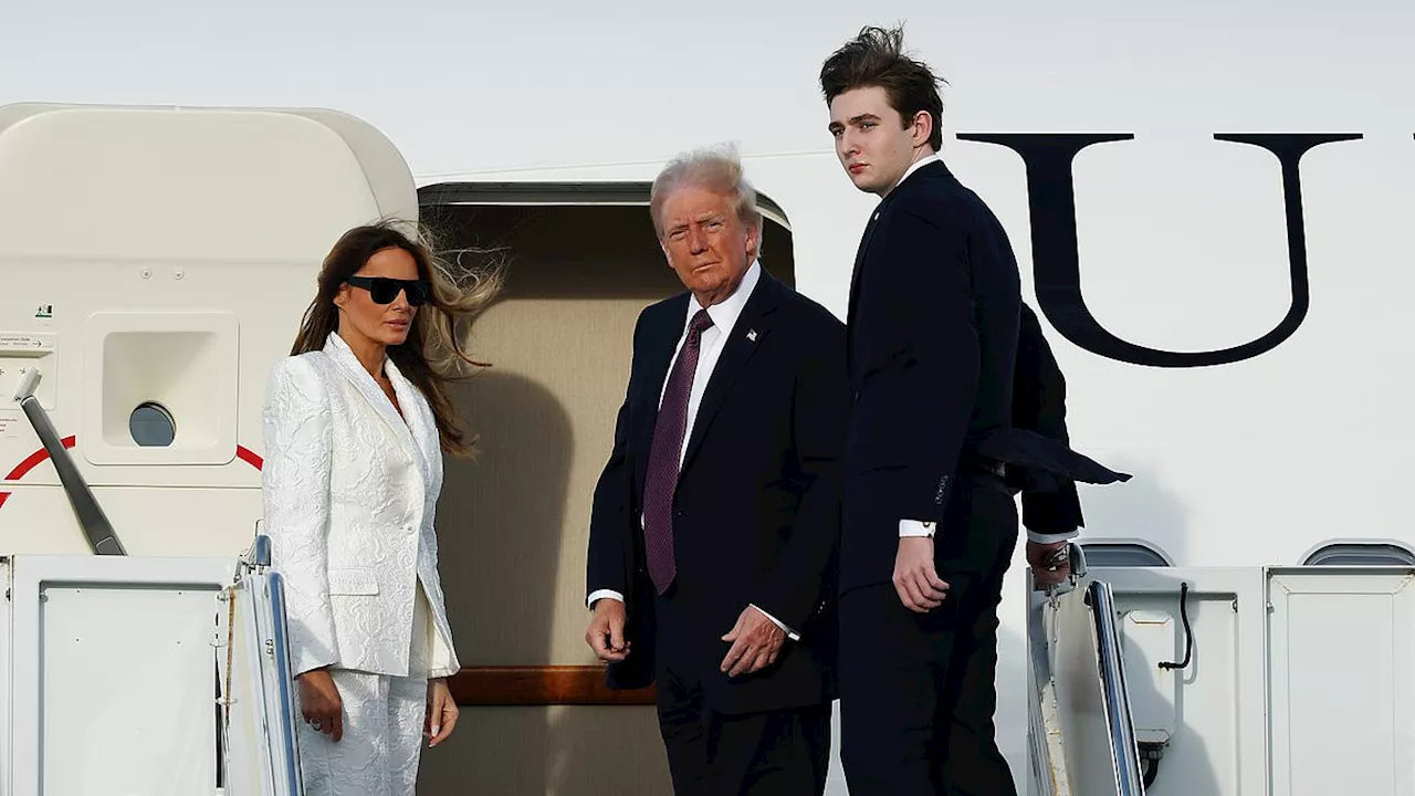 Trump heads for DC with Melania and Barron to kick off inauguration festivities after Jared, Ivanka,...