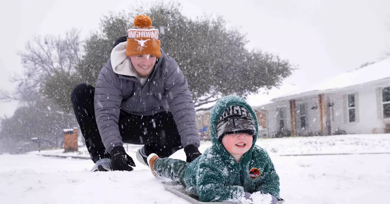 Dallas snowfall totals over more than a century