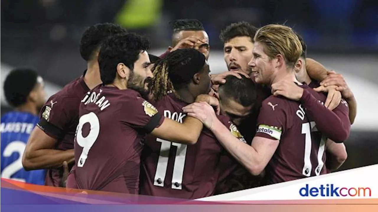 Man City Ungguli Ipswich Town 3-0 di Babak Pertama