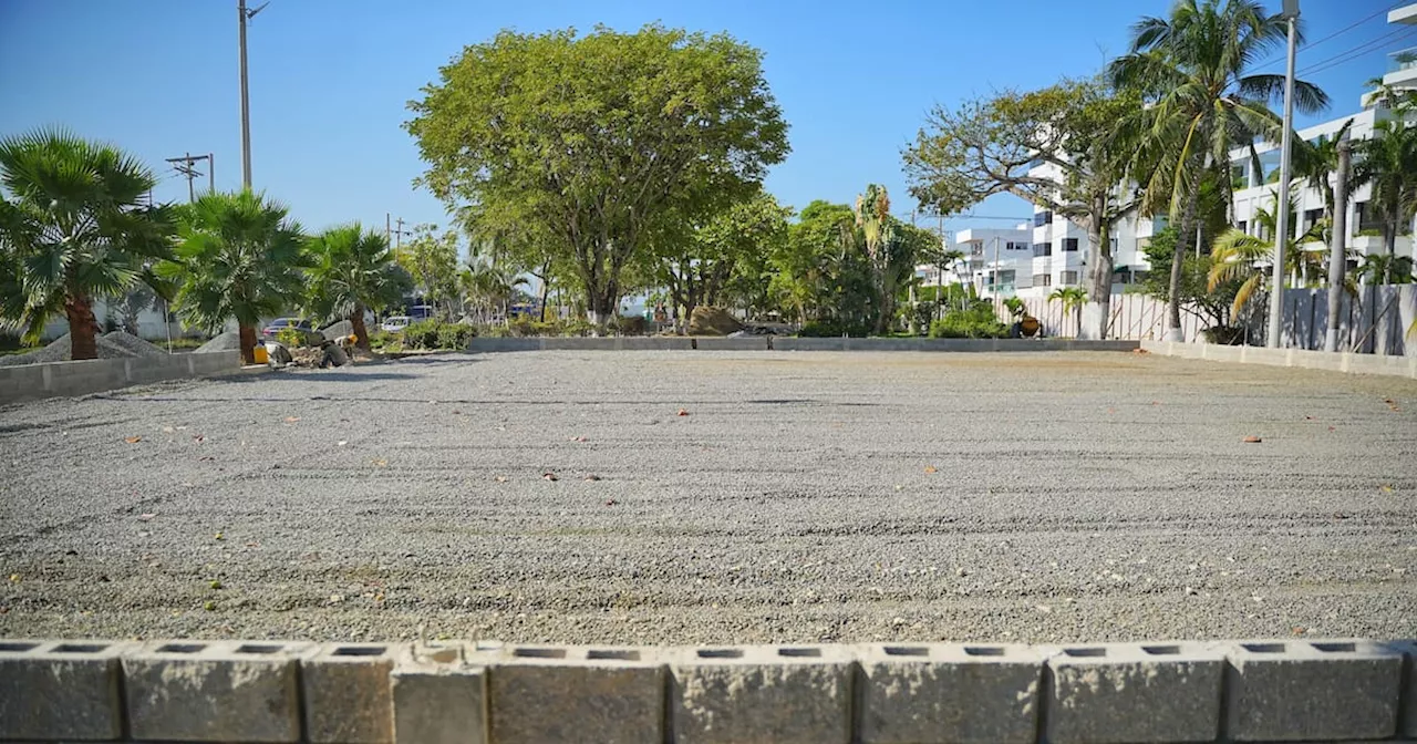 Así va pintando la nueva cara de icónico parque en Castillogrande