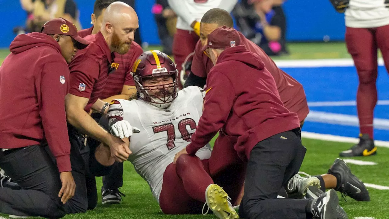 Commanders' Sam Cosmi has torn ACL, out for rest of playoffs