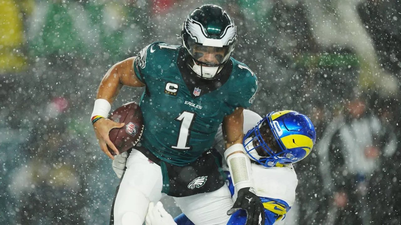 Eagles get through snow, Rams to advance to NFC Championship Game