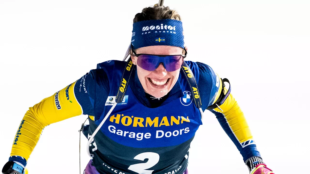 Elvira Öberg vinner masstarten i Ruhpolding