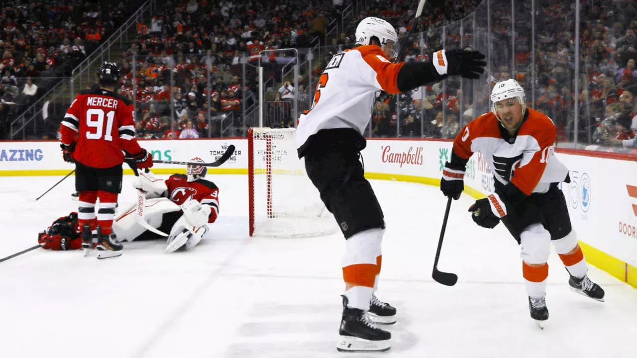 Bobby Brink helps the Flyers top the Devils 3-1