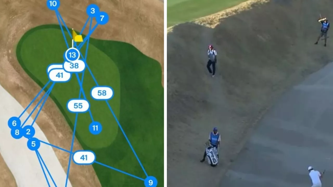 ‘What is happening?’: Rookie hits THIRTEEN on nightmare hole... his reaction is as good as it gets