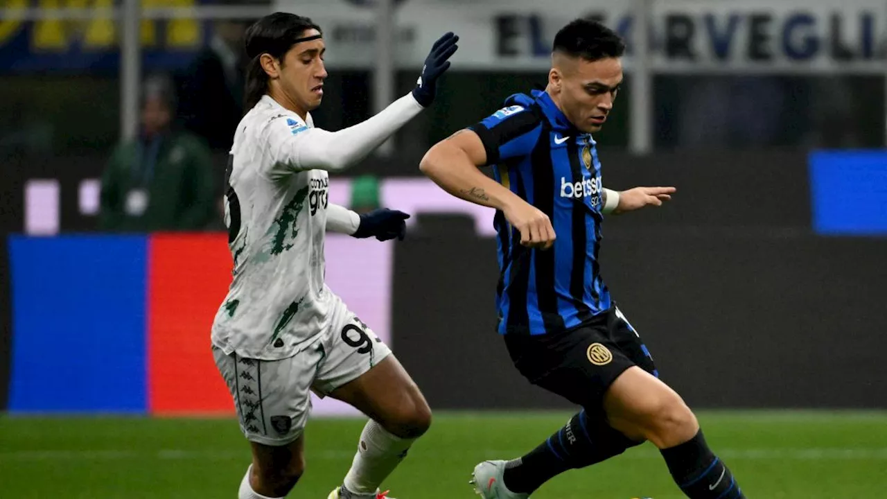 LIVE Inter-Empoli 0-0: palo di Lautaro, due volte vicino al gol