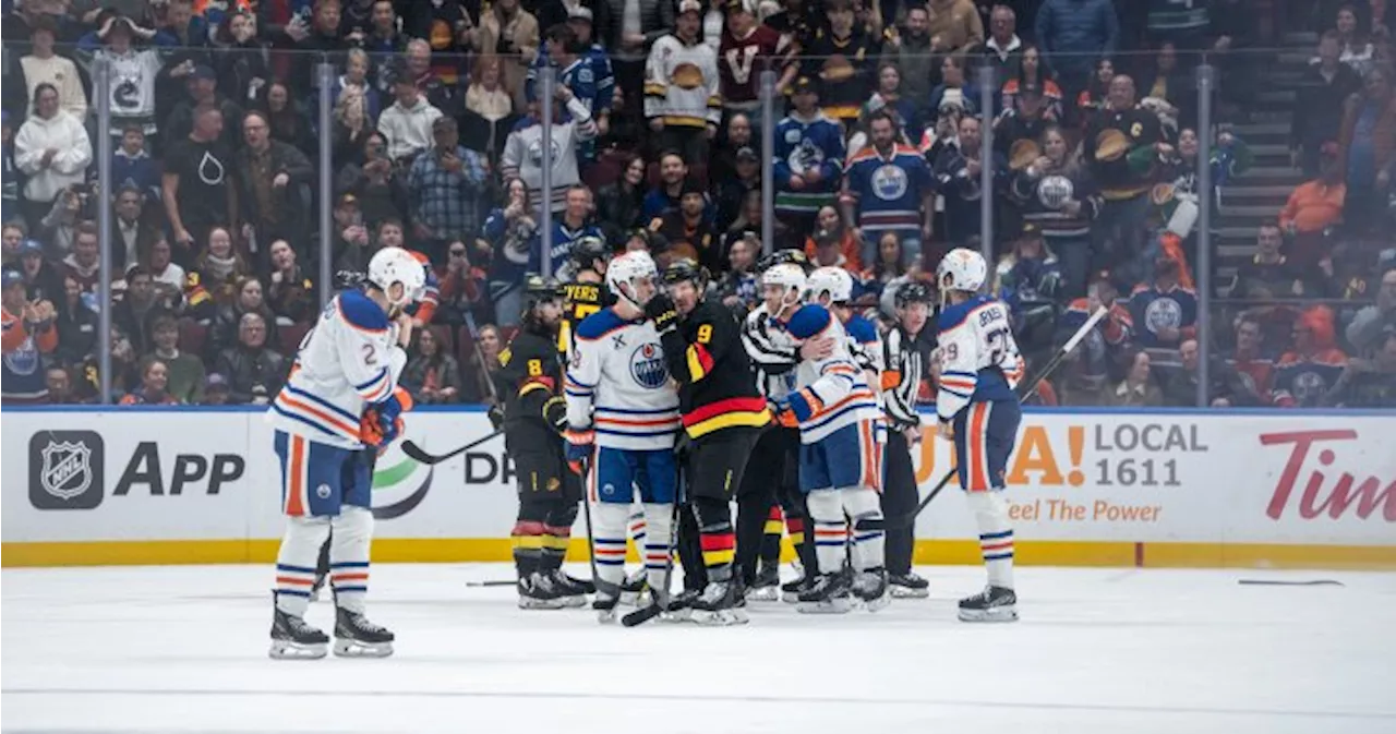 Oilers captain Connor McDavid gets match penalty for late-game skirmish