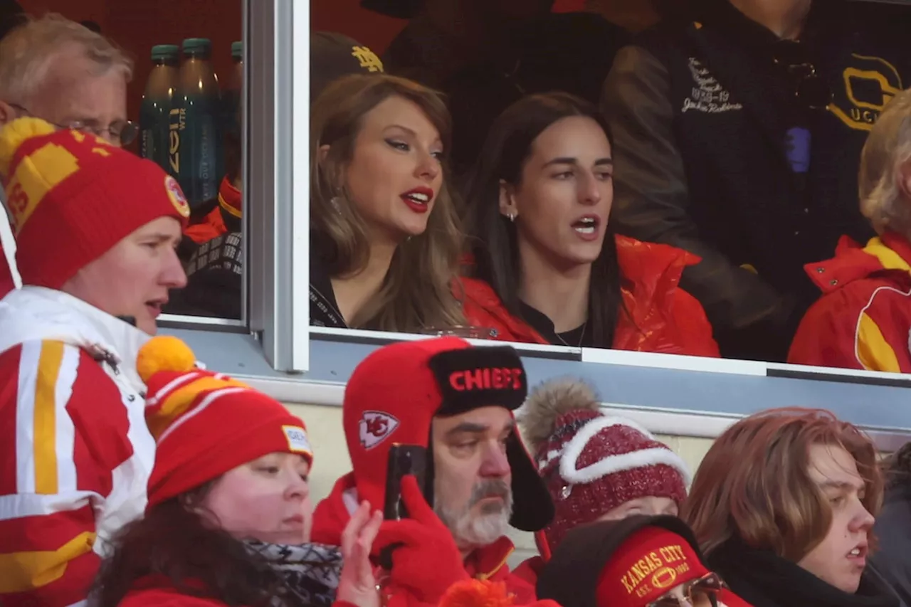 Taylor Swift joined by Caitlin Clark as she watches Travis Kelce and the Chiefs’ playoff win