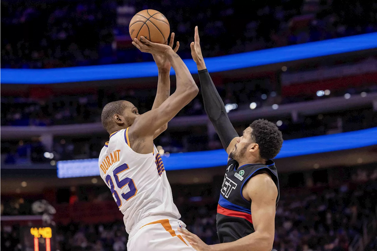 NBA: Kevin Durant's explosive second half propels Suns past Pistons