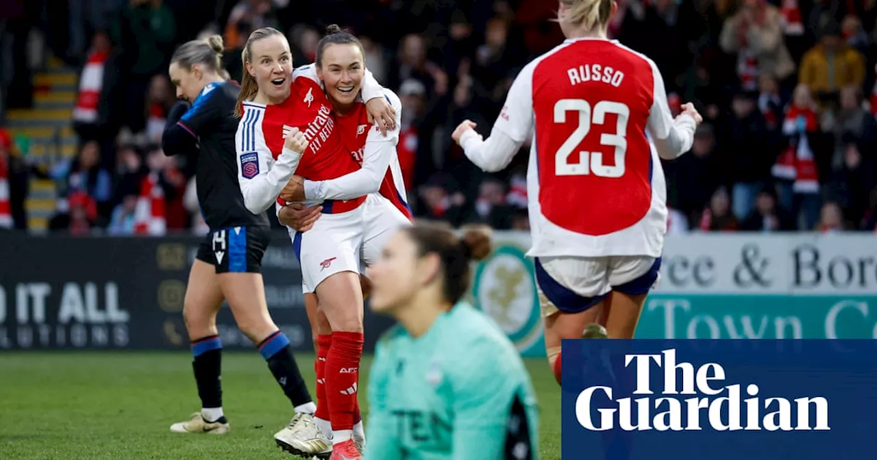 Arsenal mark Slegers’ head coach promotion with WSL thrashing of Palace