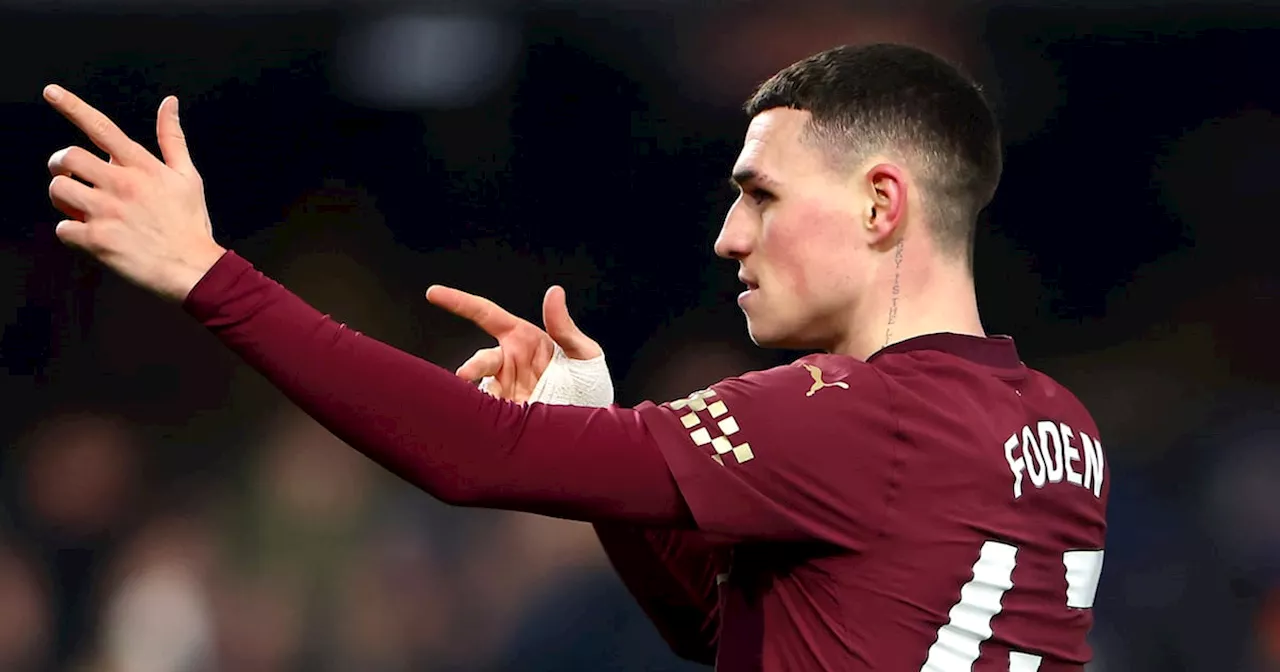 Phil Foden at the double as Manchester City thrash fragile Ipswich