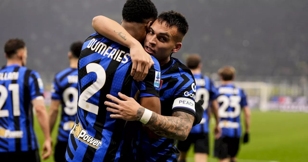 Inter, 3 gol all&#039;Empoli: Lautaro, Dumfries e Thuram lanciano la sfida al Napoli primo