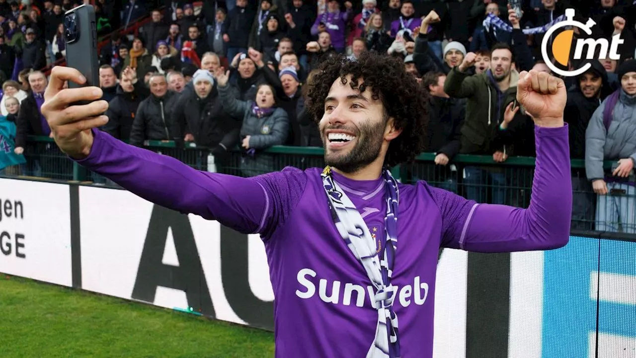 Afición de Anderlecht se rinde ante Chino Huerta con cántico tras debut de ensueño