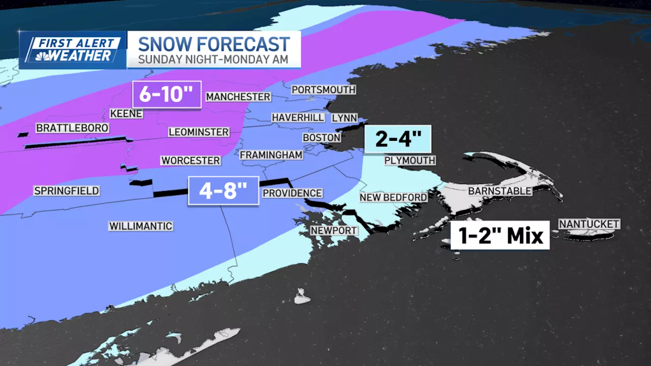 Latest snow forecast: Boston still could get 6 inches as winter storm nears