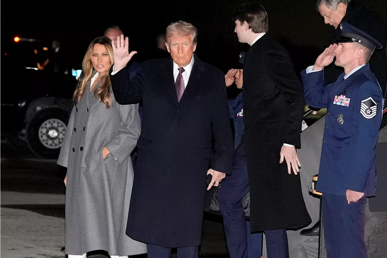 Trump arrives in Washington for inaugural celebrations to mark his return to power