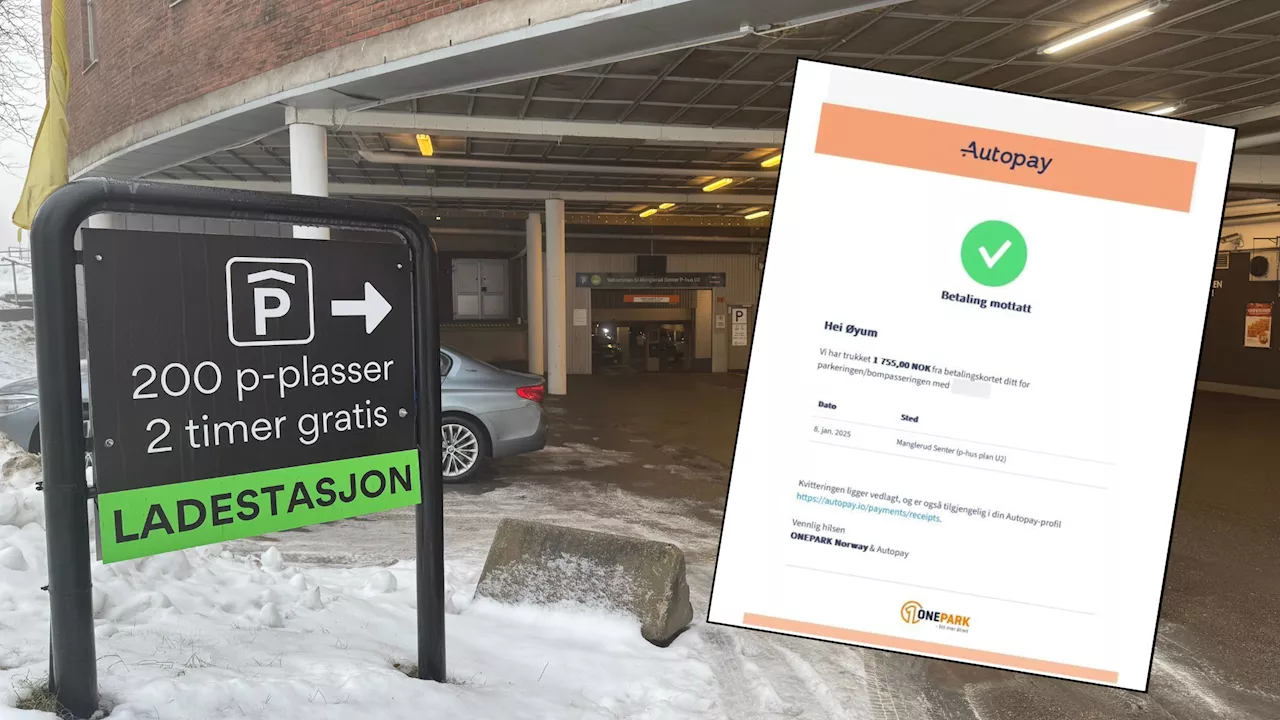 Fikk faktura på flere tusen etter å ha parkert på senteret: