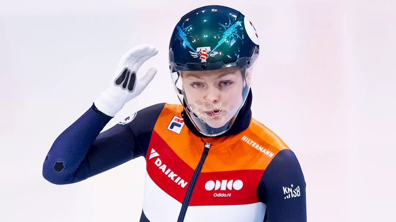 Xandra Velzeboer wint goud op 1.500 meter bij EK shorttrack, zus Michelle vierde