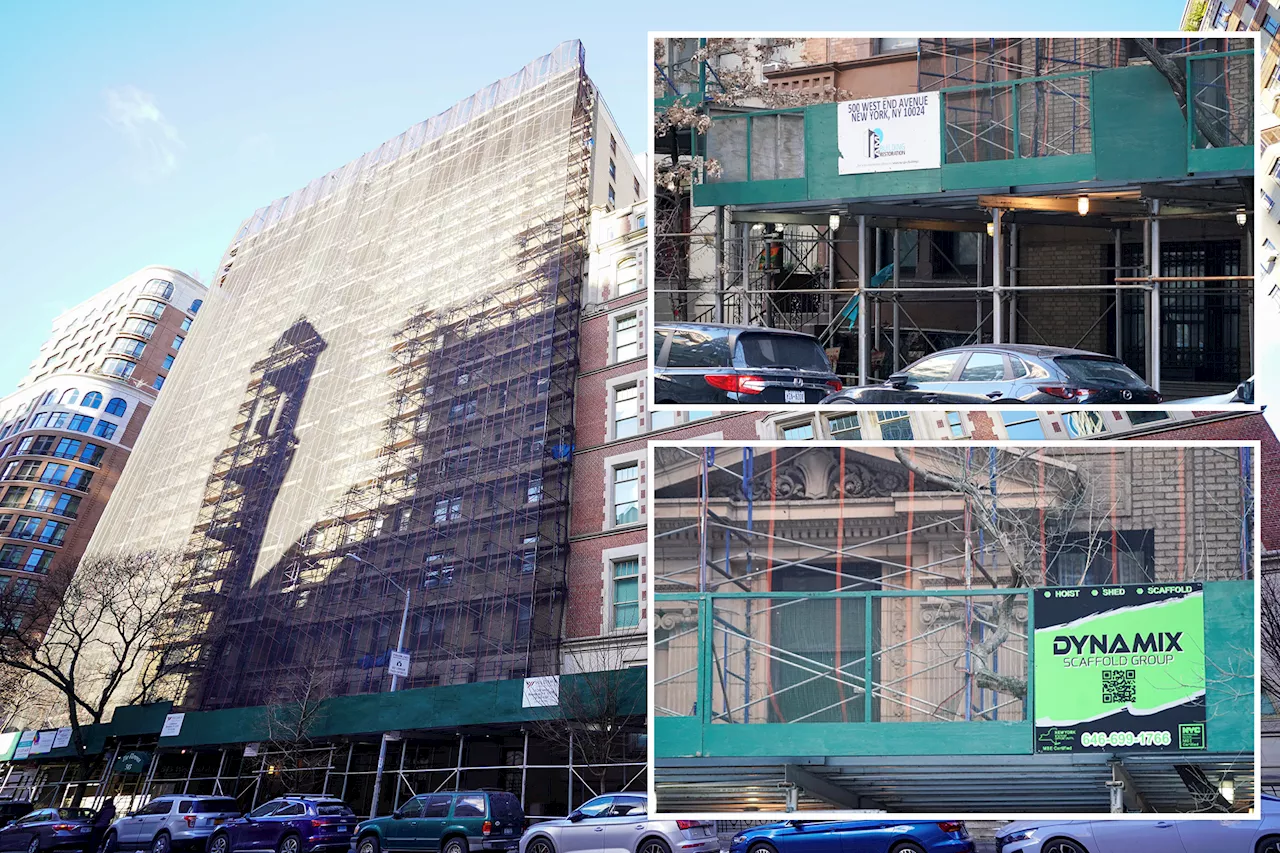 NYC neighborhood plagued by never-ending scaffolding sees sheds removed but more keep springing up in bizzare urban 'whack-a-mole'