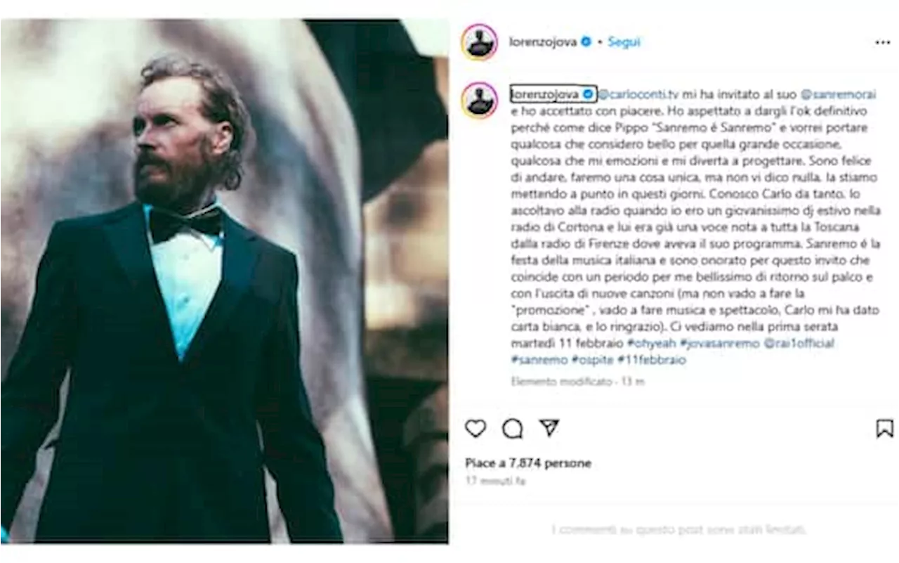 Sanremo 2025, Jovanotti affianca Carlo Conti nella prima serata: 'Mi ha dato carta bianca'