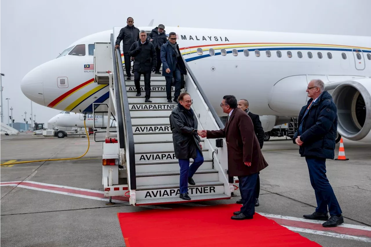 Anwar arrives in Brussels for a two-day working visit