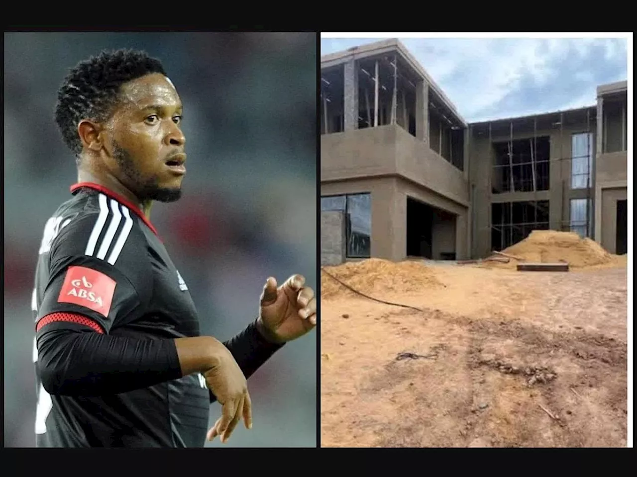 PICTURE: Ex-Orlando Pirates star shares progress updates on his mega-mansion