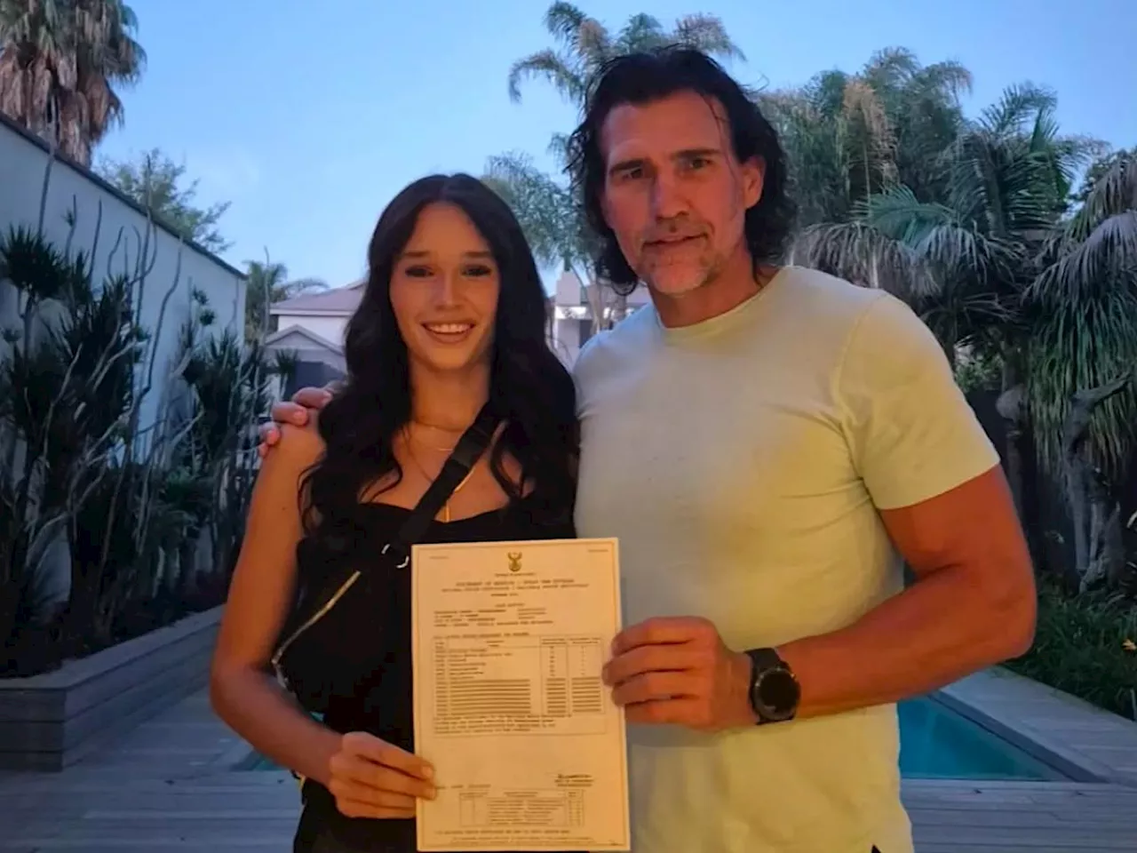 PICTURE: Springbok legend Victor Matfield celebrates his daughter’s matric pass