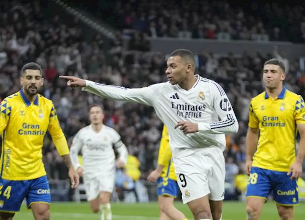 Con Kylian Mbappé como figura, el Real Madrid se mantiene líder en LaLiga tras golear a Las Palmas