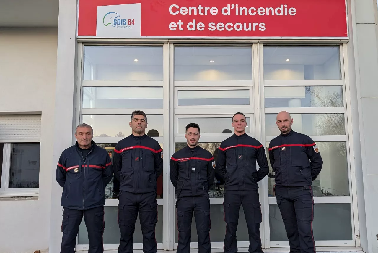 Quatre Pompiers du Pays Basque Départ pour Mayotte