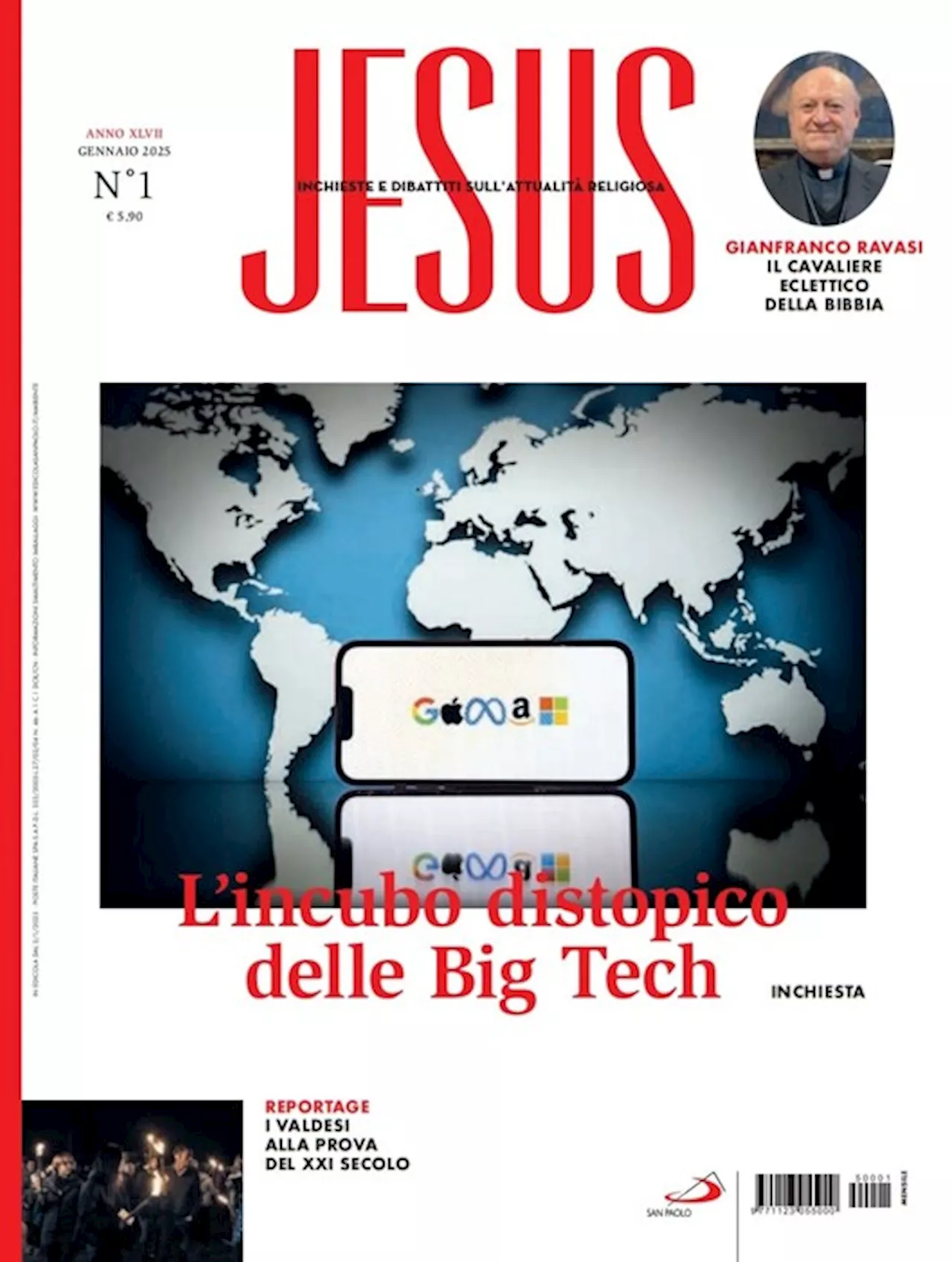 Jesus,inchiesta su colossi web,'incubo distopico delle Big Tech'