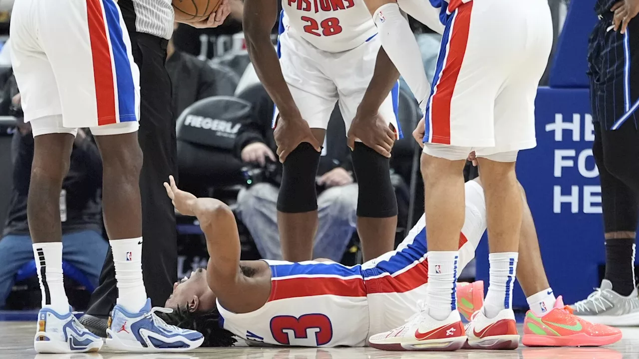 Pistons guard Jaden Ivey sustains leg injury in game against Magic