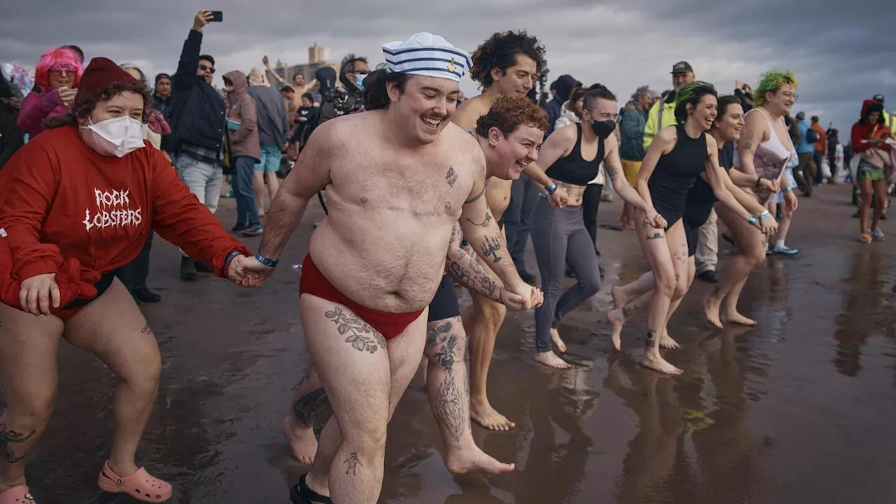 Thousands Plunge into Atlantic Ocean for Coney Island Polar Bear Plunge