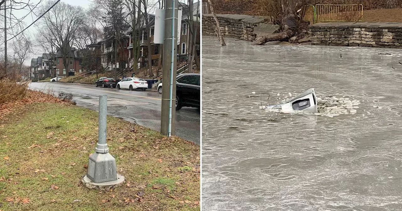 Speed Camera in Toronto's High Park Vandalized and Dumped in Pond