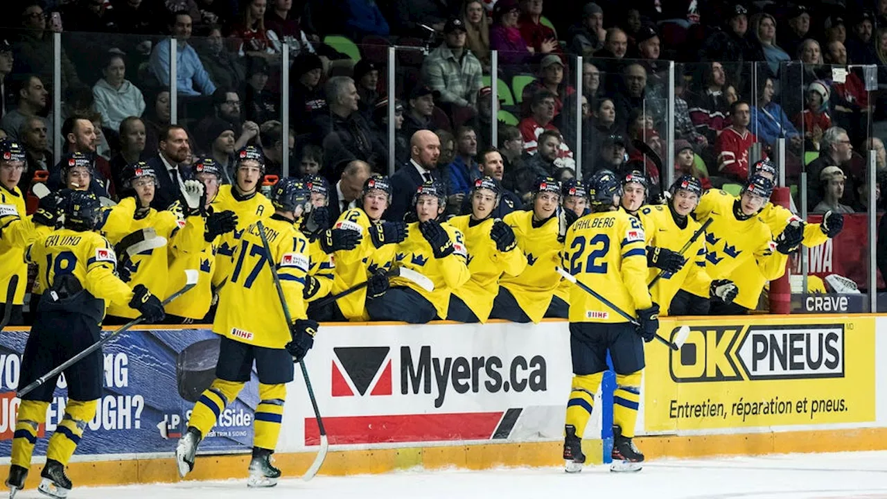 Sverige till semifinal i junior-VM efter rysare mot Lettland