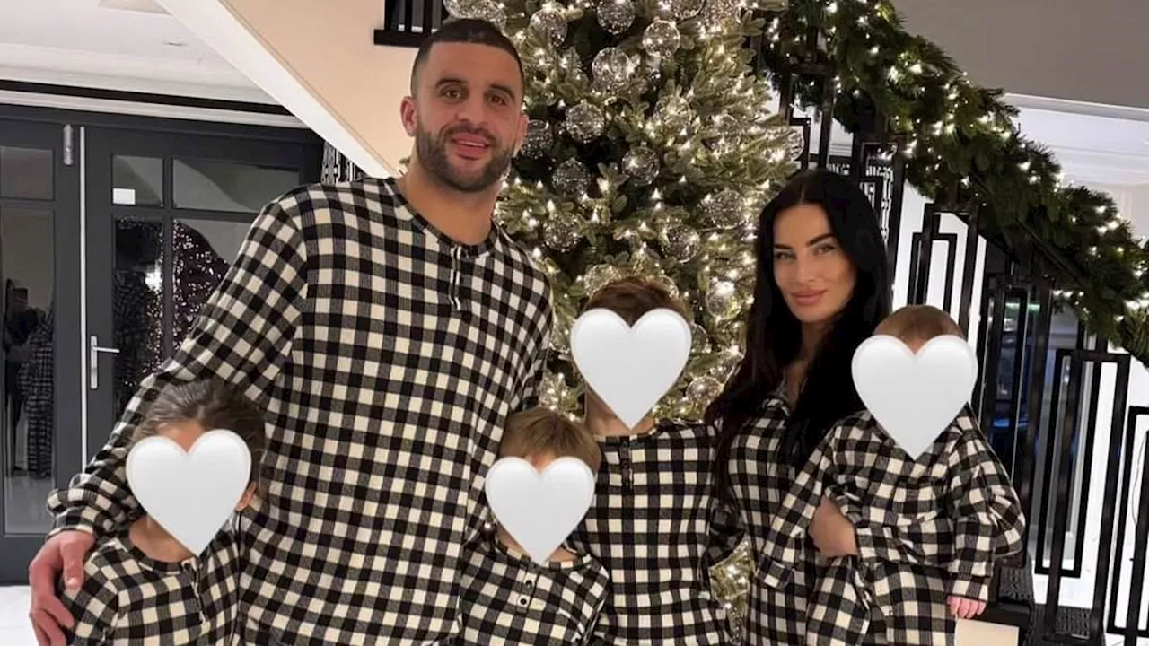 Kyle Walker and estranged wife Annie Kilner reunite for Christmas with their four children