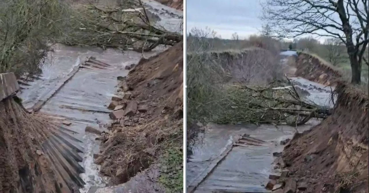 Bridgewater Canal Section Collapses After Heavy Rain, Causing Flooding