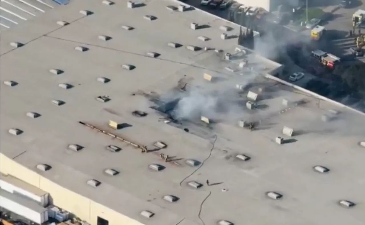 Avioneta se estrella contra almacén en Fullerton, California