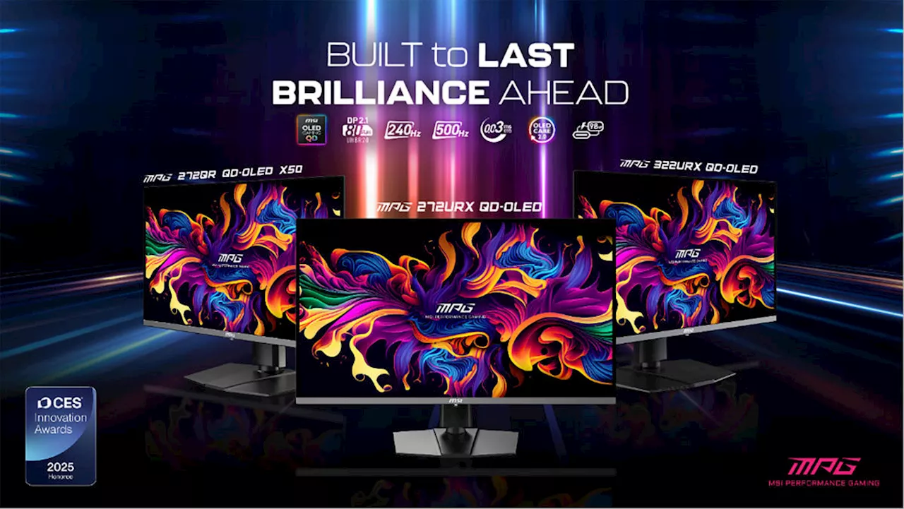 MSI Announces Two QD-OLED Monitors with 4K and 500Hz Refresh Rates