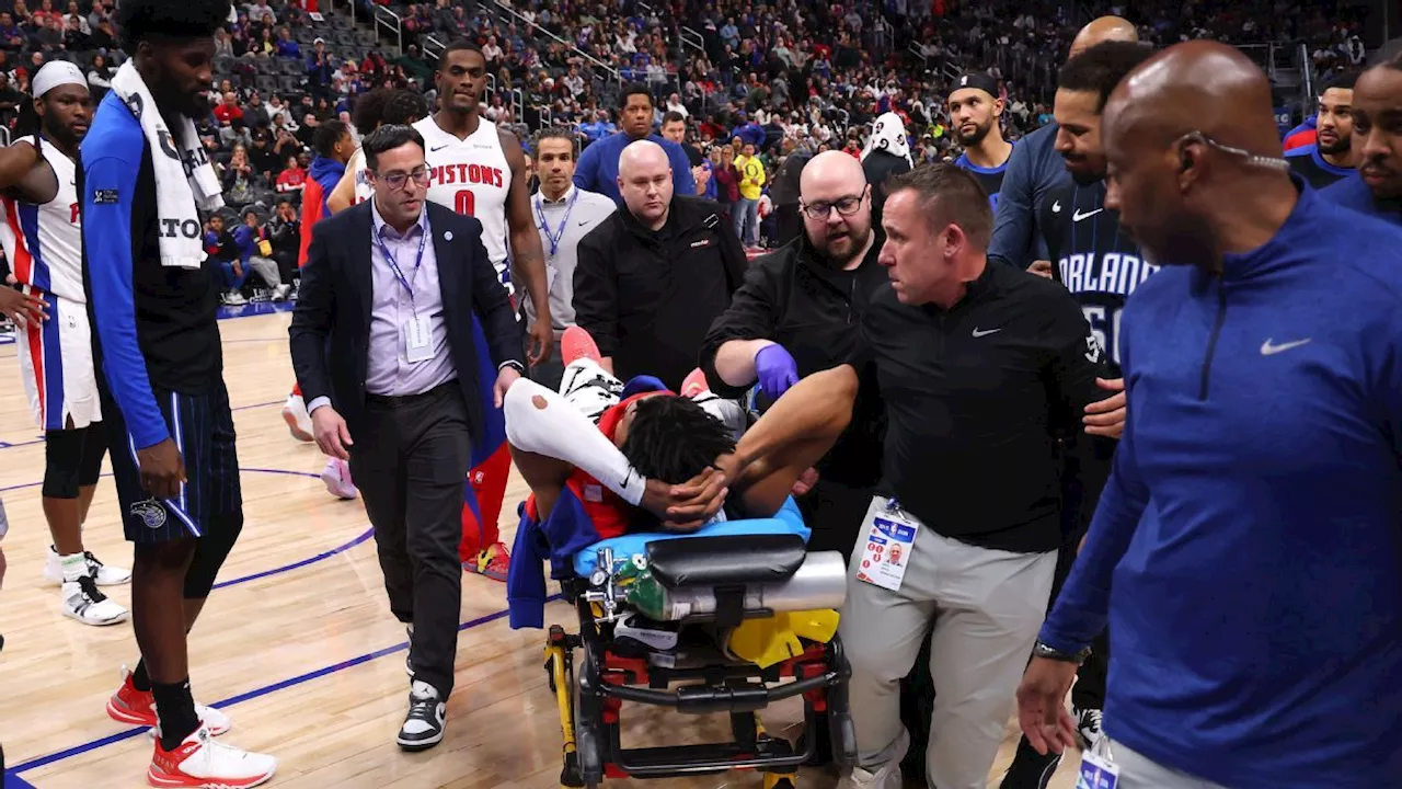 Pistons Guard Cade Cunningham Suffers Leg Injury