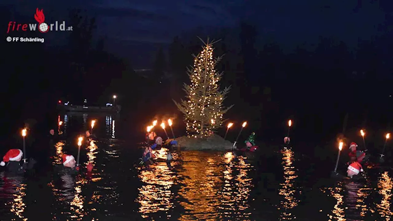 40 Jahre Christbaumschwimmen in Schärding: Jubiläum mit historischen Tauchern