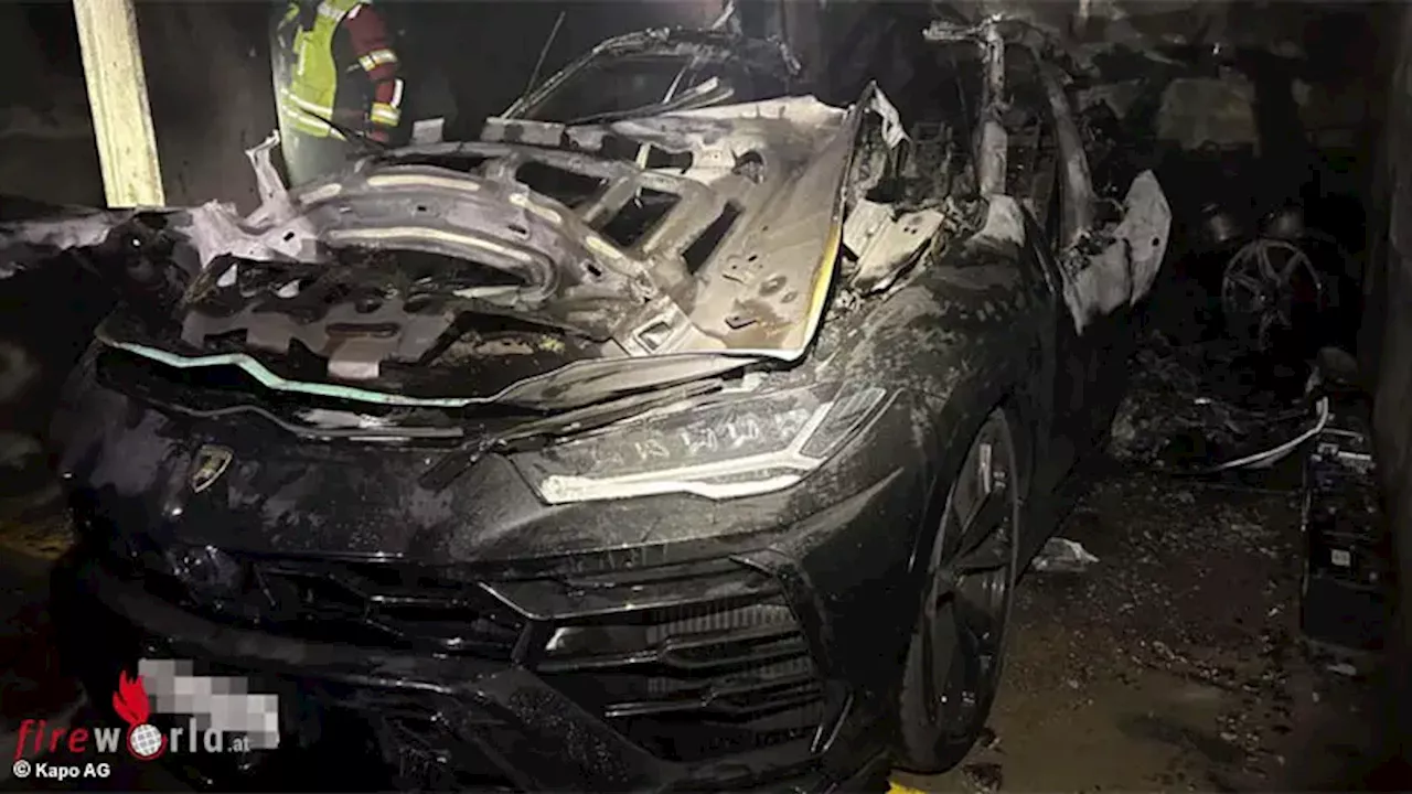 Großbrand in Tiefgarage in Zufikon: Lamborghini vernichtet, 76 Fahrzeuge beschädigt