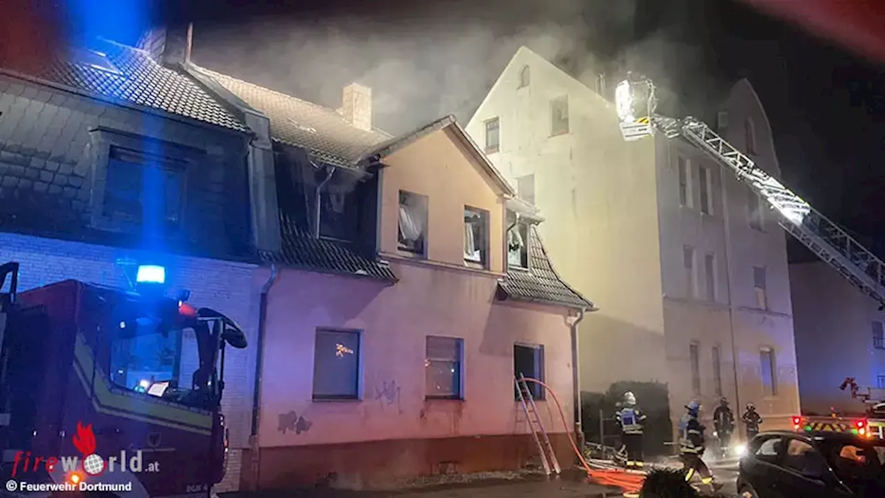 Kellerbrand in leerstehenden Wohnhaus in Dortmund