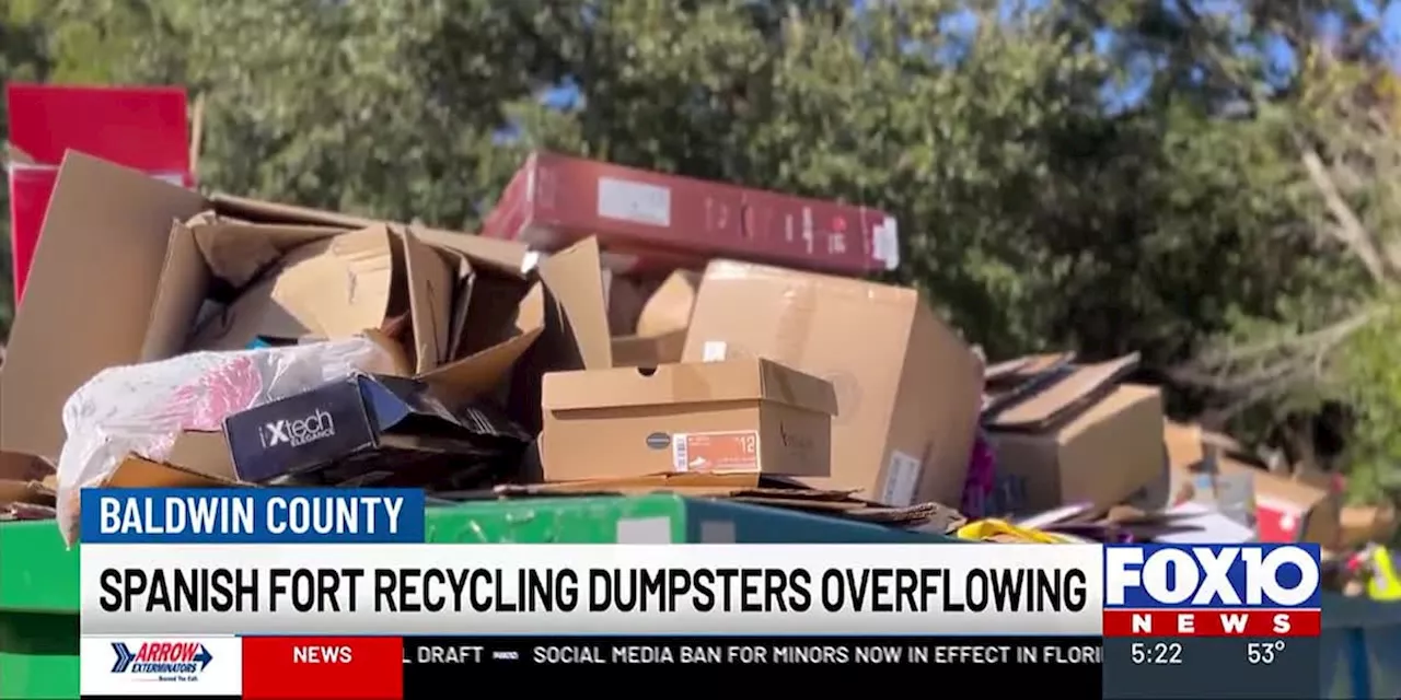 Overflowing Holiday Recycling Dumpsters Frustrate Spanish Fort Residents