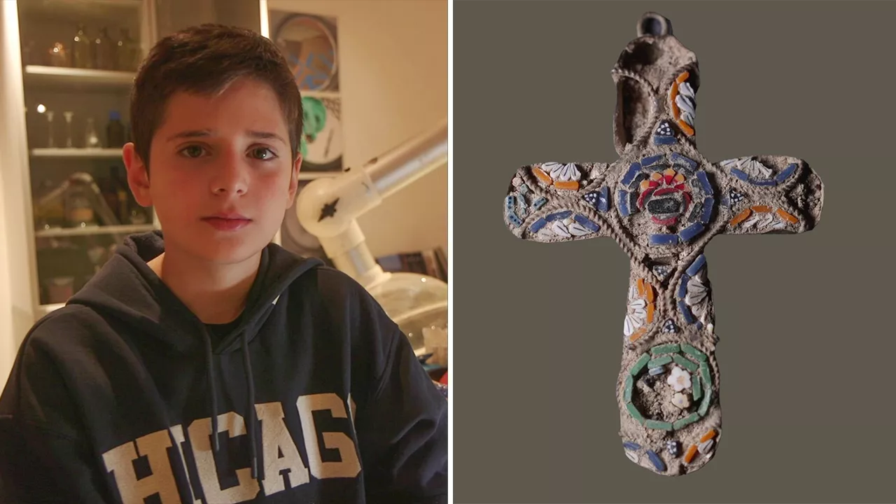 Boy Finds Rare Gold Cross During Jerusalem Class Trip