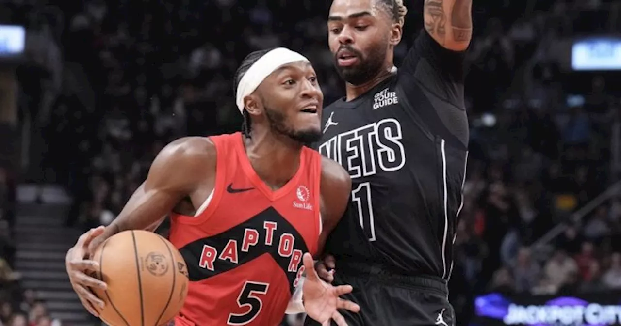 Quickley Leads Raptors to Victory Over Nets, Ending 11-Game Losing Streak